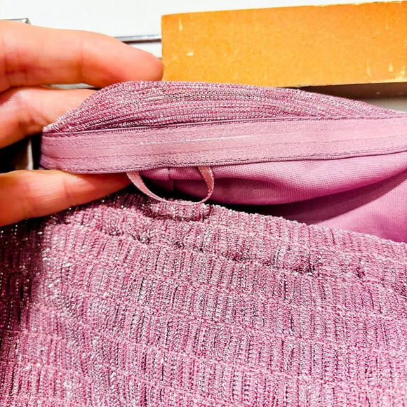 SUZY SHIER Shimmering pink  bodycon top - Picture 8 of 9